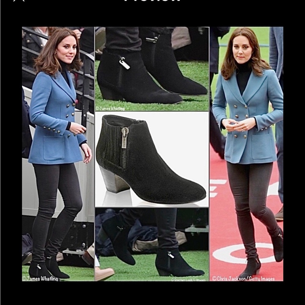 Aquatalia Fallon Black Suede Booties